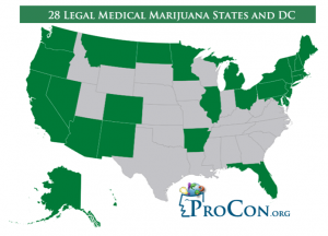 Multiple US States Allow Medical Marijuana